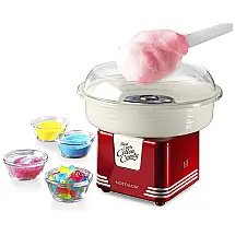 Nostalgia Máquina de Algodão Doce Retrô Inclui 2 Cones e Colher Reutilizável, 110V, Vermelha