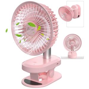 Ventilador de Mesa 4 em 1, Bateria Recarregável 4000mAh até 18H, Pequeno Portátil, 5V, Ultra Silencioso, Bovisbws F20, Rosa
