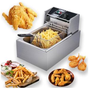 Fritadeira Elétrica Profissional 6L em Aço Inoxidável, 2500W 110V, Prata