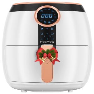 Rozmoz Fritadeira Elétrica AirFryer Digital, Capacidade 4.7L, 1400W, 110V, Branco