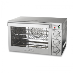 Forno Elétrico de Convecção 25L com Porta de Vidro Temperado, Painel Duplo e Plugue de 5 a 15 Fases, 110V 1700W, Waring WCO250X, Prata