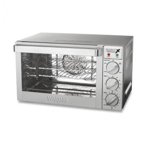 Forno Elétrico de Convecção 25L com Porta de Vidro Temperado, Painel Duplo e Plugue de 5 a 15 Fases, 110V 1700W, Waring WCO250X, Prata