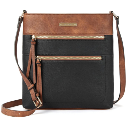 Bolsa de Ombro Feminina de Couro Sintético, BOSTANTEN, Marrom Claro