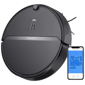 Aspirador de Pó Robô com Controle de Voz e APP Sucção 2000Pa, ROBOROCK E4, Preto