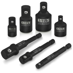 Ferramenta Automotiva Adaptador de Extensão e Soquete de Impacto 7 Aço CR V, NEIKO 00298A, Preto