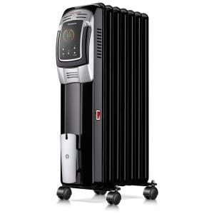 Aquecedor Elétrico a Óleo com Controle Remoto e 3 Níveis de Potência 600W 900W 1500W 110V, Homeleader, Preto