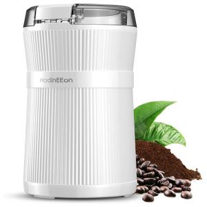 Moedor de Grãos de Café Elétrico HadinEEon, 200W, 8 Xícaras, Branco 110V