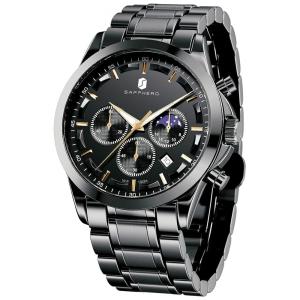 Relógio Masculino Analógico SAPPHERO Quartzo, ., BY BENYAR SOJY 2104.07, Preto