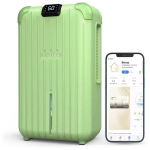 Desumidificador para Grandes Ambientes 1.7L até 53 m2 com Controle Inteligente e App para Celular, 110V, MANITYA, Creme