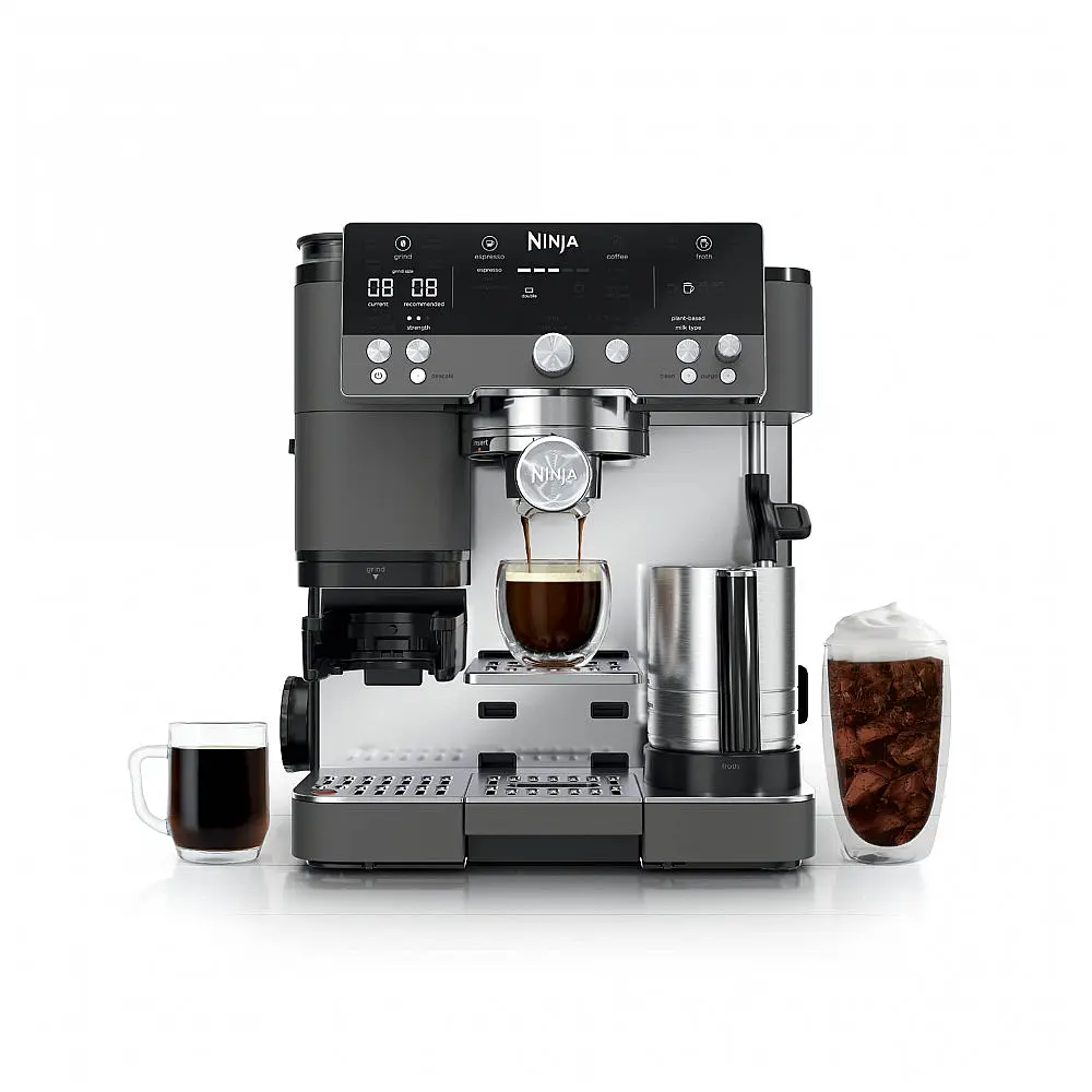 Cafeteira Espresso Ninja ES601GM Luxe Café Premier 3-em-1 Moedor Integrado Aço Inox Cinza Grafite 110V