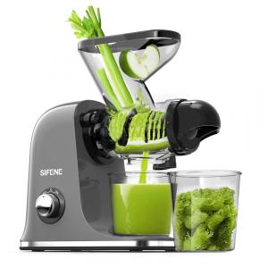 Centrifuga de Frutas e Legumes com Calha de Alimentação Dupla para Alto Rendimento, 110V 150W, SIFENE, Cinza