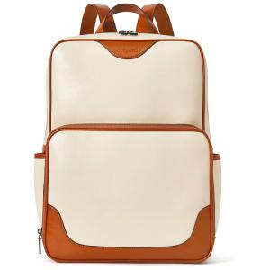 HOSTANTEN Mochila Feminina de Couro Casual para Trabalho, Faculdade, Branco