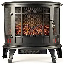 Lareira Elétrica Realista Portátil 750, 1500W, GIBSON LW8050CRV GL, Preto