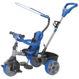 Triciclo Reclinável 4 em 1 Infantil para Passeio com4 Posições Adaptável ao Crescimento, LITTLE TIKES 634314E4, Azul