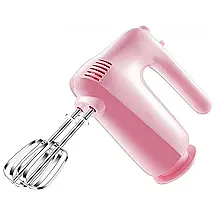 Batedeira de Mão Elétrica com 5 Velocidades e Acessórios em Aço Inoxidável, 150W, 220v, BLACKLIGHT, Rosa