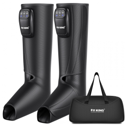 Massageador Elétrico de Compressão para Pernas e Pés 3 Modos, FIT KING FT059A, Preto