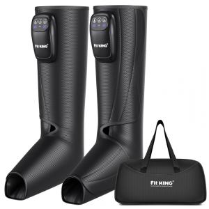 Massageador Elétrico de Compressão para Pernas e Pés 3 Modos, FIT KING FT059A, Preto