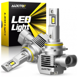 Kit Xenon Lâmpadas LED Branca 2000 Lumens 6000K, HIR2, 2 Peças, AUXITO, Amarelo