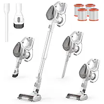 Aspirador de Pó sem Fio 6 em 1 com 4 Filtros e 40 Min de Uso, 110V, TMA T150, Branco