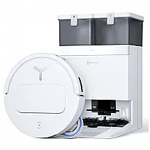 Robô Aspirador ECOVACS DEEBOT T50 PRO Ultra Slim 8,1cm Sucção 15.000Pa ZeroTangle AIVI 3D Branco