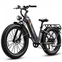 Bicicleta elétrica dobrável Jasion EB6 rosa com cesto, pneus 20x2,5, motor 500W nominal 1000W pico, bateria 48V 10,5Ah 375Wh