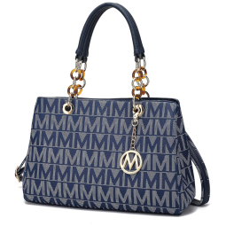 MKF Crossbody Satchel Tote Handbag for Women, Shoulder Bag Strap PU Leather book Top Handle Woman Purse