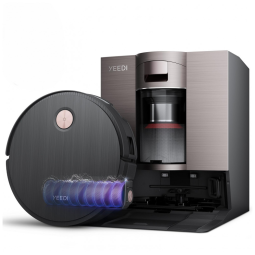 Robô aspirador e mop Yeedi marrom sucção 19500Pa estação sem saco OZMO Roller 2.0 navegação AIVI 3D S20 Infinity 110V