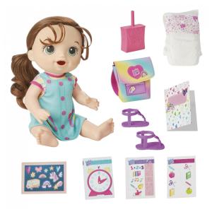 Boneca Hora da Escola com Acessórios Educativos para Crianças Acima de 3 Anos, Baby Alive, Cabelo Castanho