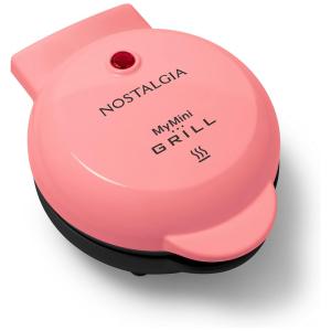 Mini Grill Elétrico para 1 Porção, 110V, Nostalgia, Rosa