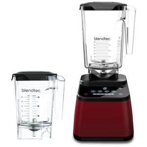 Liquidificador Profissional 2 Jarras 2,6L e 1,3L com 4 Ciclos Pré-Programados e 6 Vel, 110V 1560W, Blendtec Designer 625, Vermelho Romã