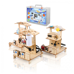 Kit educativo ACEBOTT QE023-1 casa inteligente ESP32 3 em 1 compatível Arduino para projetos STEM com automação