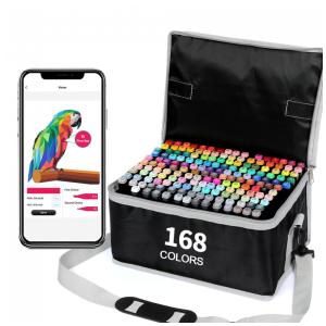 Kit de Canetas Profissionais com Bolsa para Transporte 168 Peças, Vokiuler