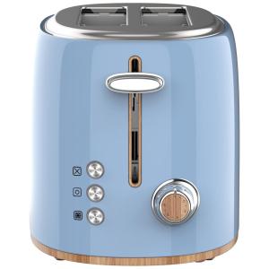 Torradeira Elétrica 2 Fatias com Função Descongelar e Bandejas de Migalhas Removíveis, 110V 900W, Homeart Panda, Azul