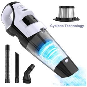 Aspirador Portátil Bat.Recarregável Sem Fio Pó Úmido e Seco 120W Limpeza de Pelos e Poeira