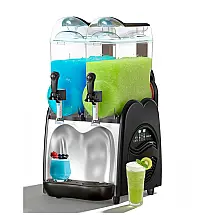 Máquina de Slush Raspadinha GSEICE 36L Duplo Tanque LED 7 Cores Comercial 120V
