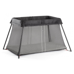 Cercadinho para Bebê com Colchão de Espuma PU Confortável e Tecidos Removíveis, BabyBjörn, Preta