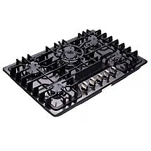 Cooktop a Gás 5 Bocas Inox Escovado Embutir Queimadores Selados Dupla Alimentação 110V