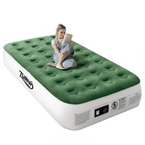Colchão Inflável Solteiro com Bomba Embutida, Para até 250KG, Zearna, Verde
