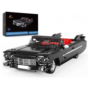 Kit de Construção Carro Clássico Vintage MOC com 1245 Peças, JMBricklayer, Preto
