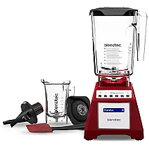 Liquidificador 2,6 Litros com 6 Ciclos, 10 Velocidades, Jarra Twister 700mL e Espátula, 110V 1560W, Blendtec, Vermelho