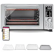 Forno Elétrico de Bancada 19L 12 em 1 Multifunções com Ajustes do Aquecedor Superior e Inferior em Aço Inoxidável, 1800W, 110v, NUWAVE