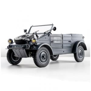 Carro Militar de Controle Remoto para Adultos, em Escala 1:12, com Luzes Led, WOWRC, Cinza