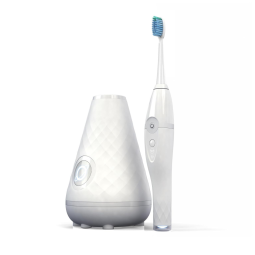 TAO Clean Umma Escova de Dentes Elétrica com Cabo Ergonômico e Dupla Velocidade, Branco