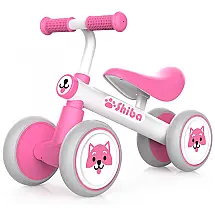 Bicicleta sem Pedal Infantil com 4 Rodas para Crianças de 1 a 4 Anos, Branca, ANCAIXIN, Branco