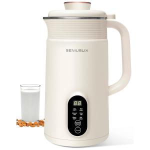 Máquina de Leite Vegetal 700mL com Limpeza Automática e Controle de Temperatura, Geniuslix, Branca
