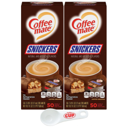 Creme para Café Sabor Snickers, 2 Pacotes com 50 Unidades, Nestlé Coffe Mate