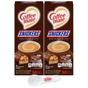 Creme para Café Sabor Snickers, 2 Pacotes com 50 Unidades, Nestlé Coffe Mate