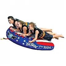 Boia Rebocável para 1 a 3 Pessoas, Durável e Resistente para Passeios de Barco, WOW Sports Born to Ride, Azul