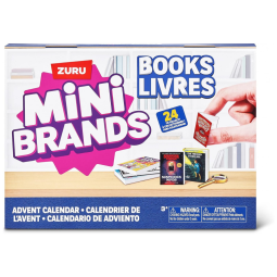 Calendário do Advento Mini Brands Books da ZURU, Brinquedos Colecionáveis para Meninas, Meninos e Colecionadores