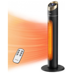 Aquecedor Elétrico para Salas Grandes com Aquecimento Silencioso, Controle Remoto e Proteção Contra Superaquecimento, 110V 1500W, G Ocean